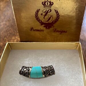 Premier Designs Turquoise and Silver Women's Ring
